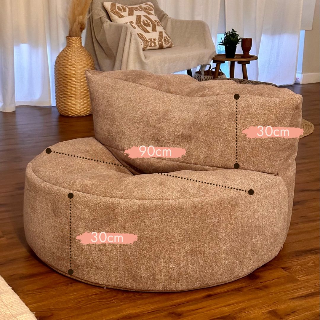 Black Sadu Round Bean Bag
