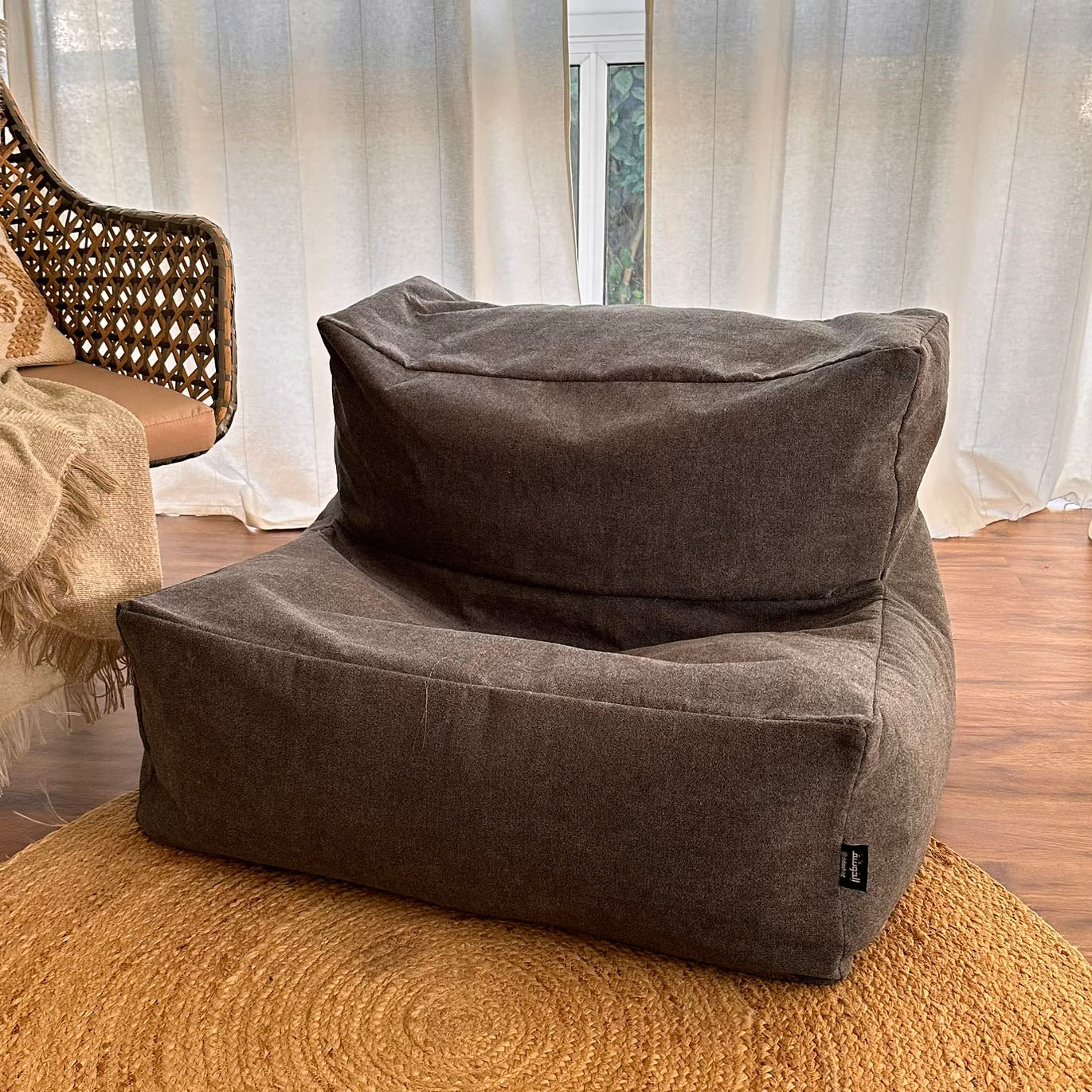 Velvet Square Chair Bean Bag 1209