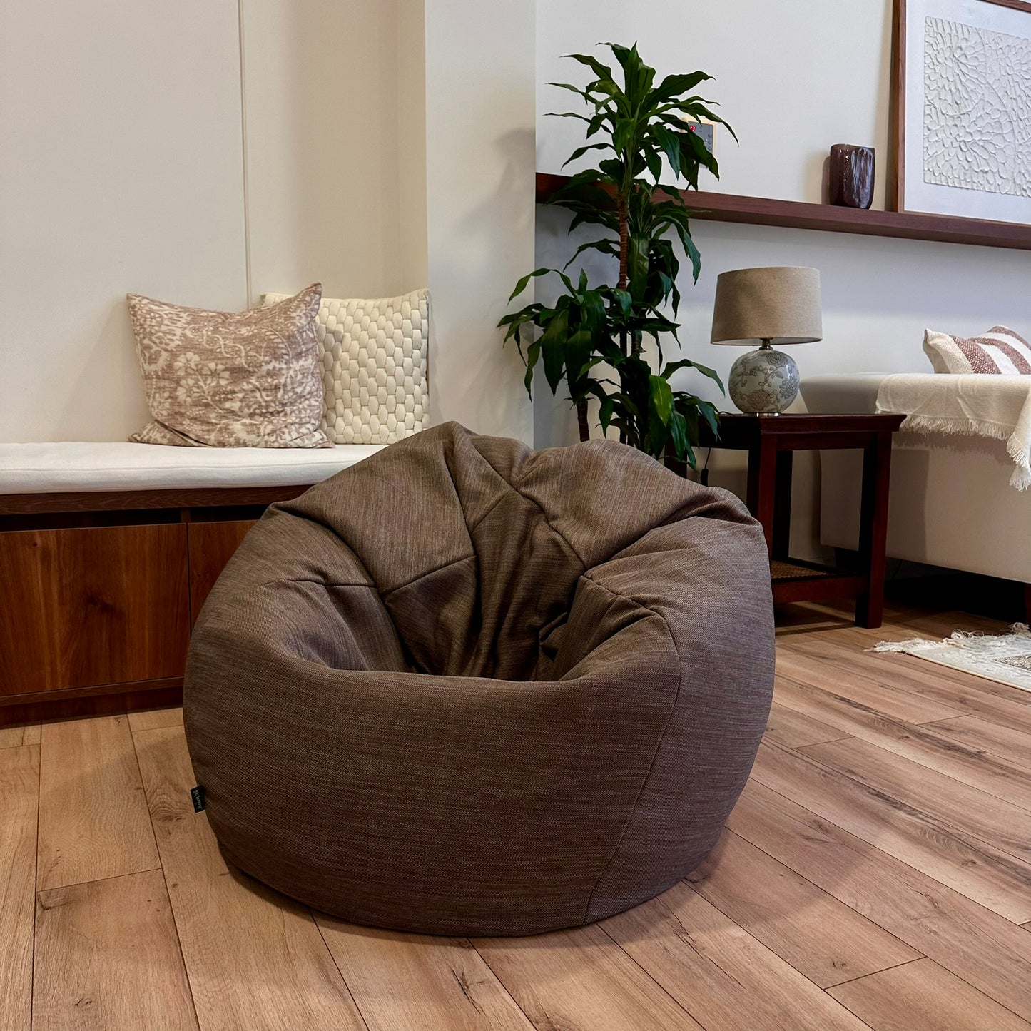 Brown Circle Bean Bag