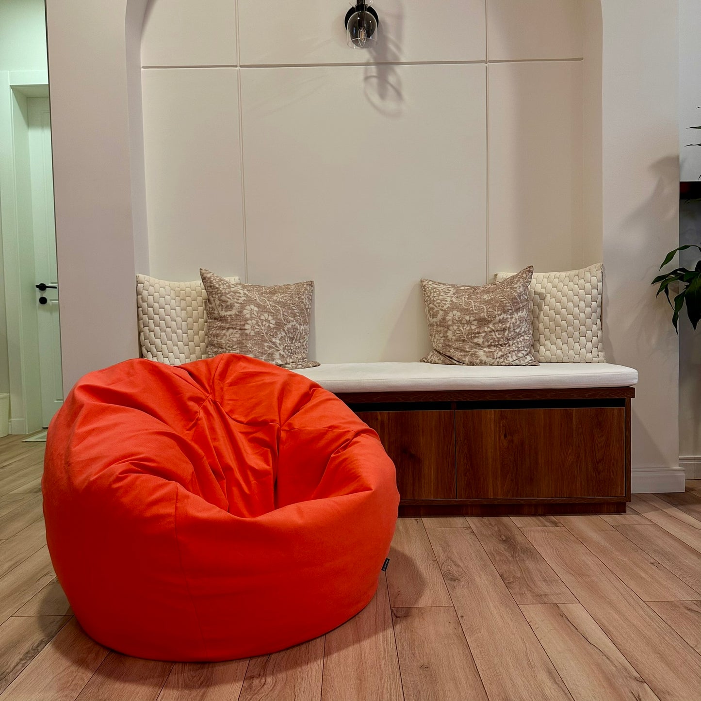 Flash Orange Circle Bean Bag
