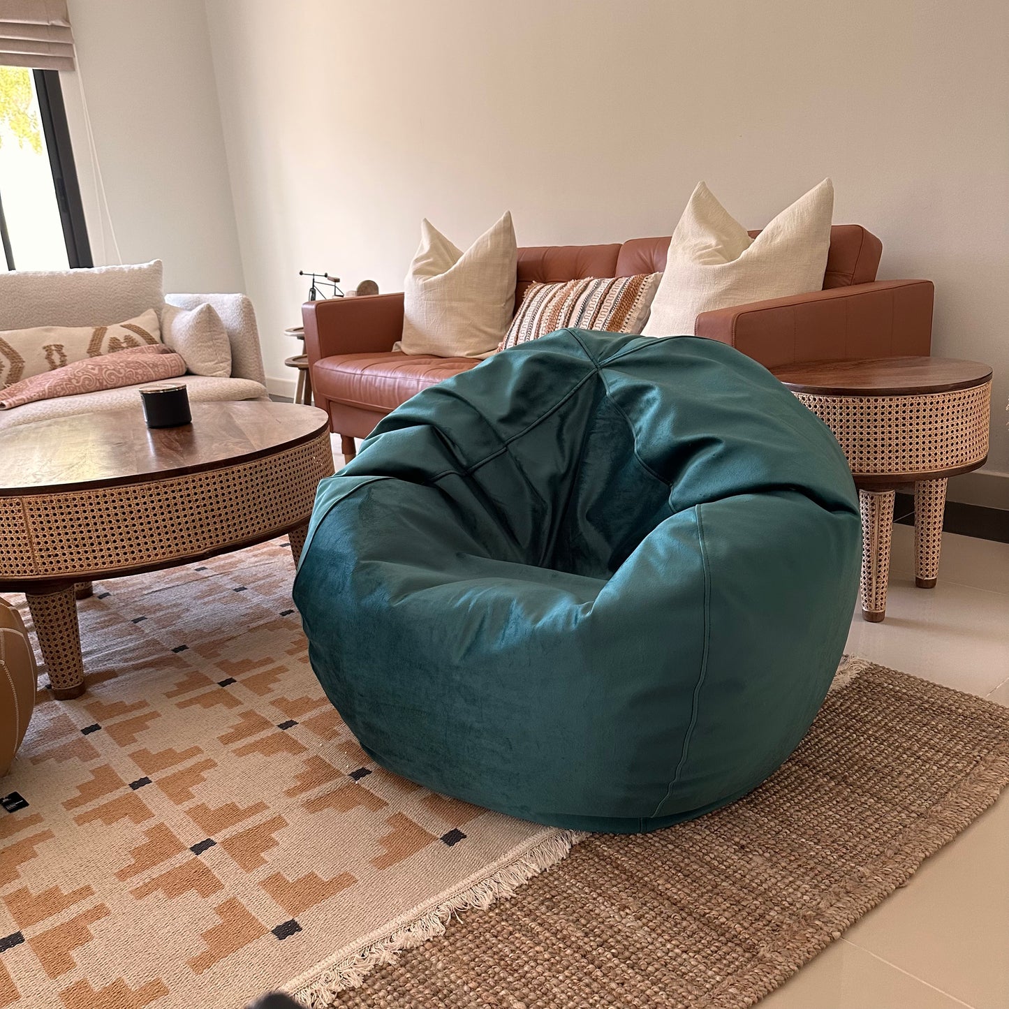 Thick Velvet Circle Bean Bag 20239