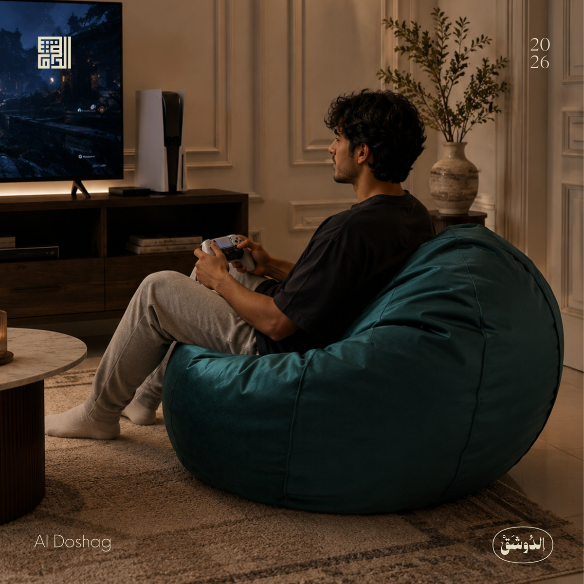 Thick Velvet Circle Bean Bag 20239