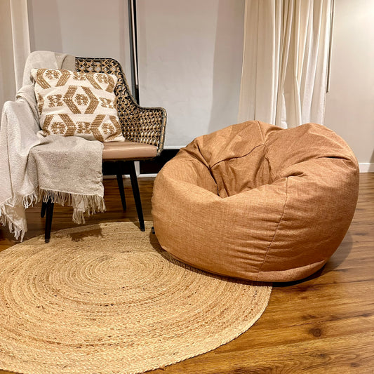 Dark Beige Circle Bean Bag