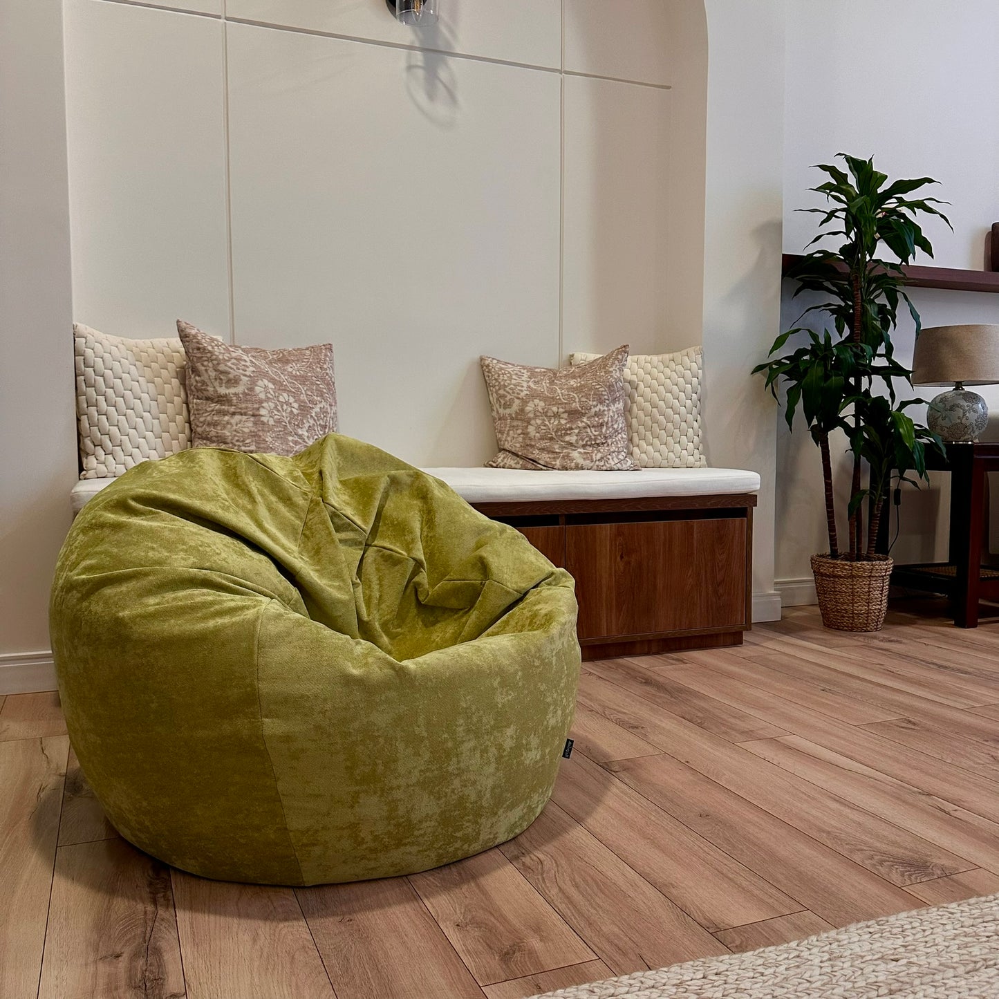 Lime Green Circle Bean Bag