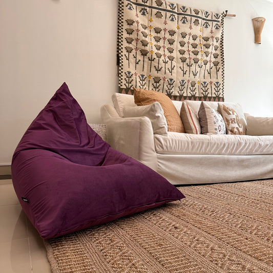 Thick Velvet Triangle Bean Bag 20239